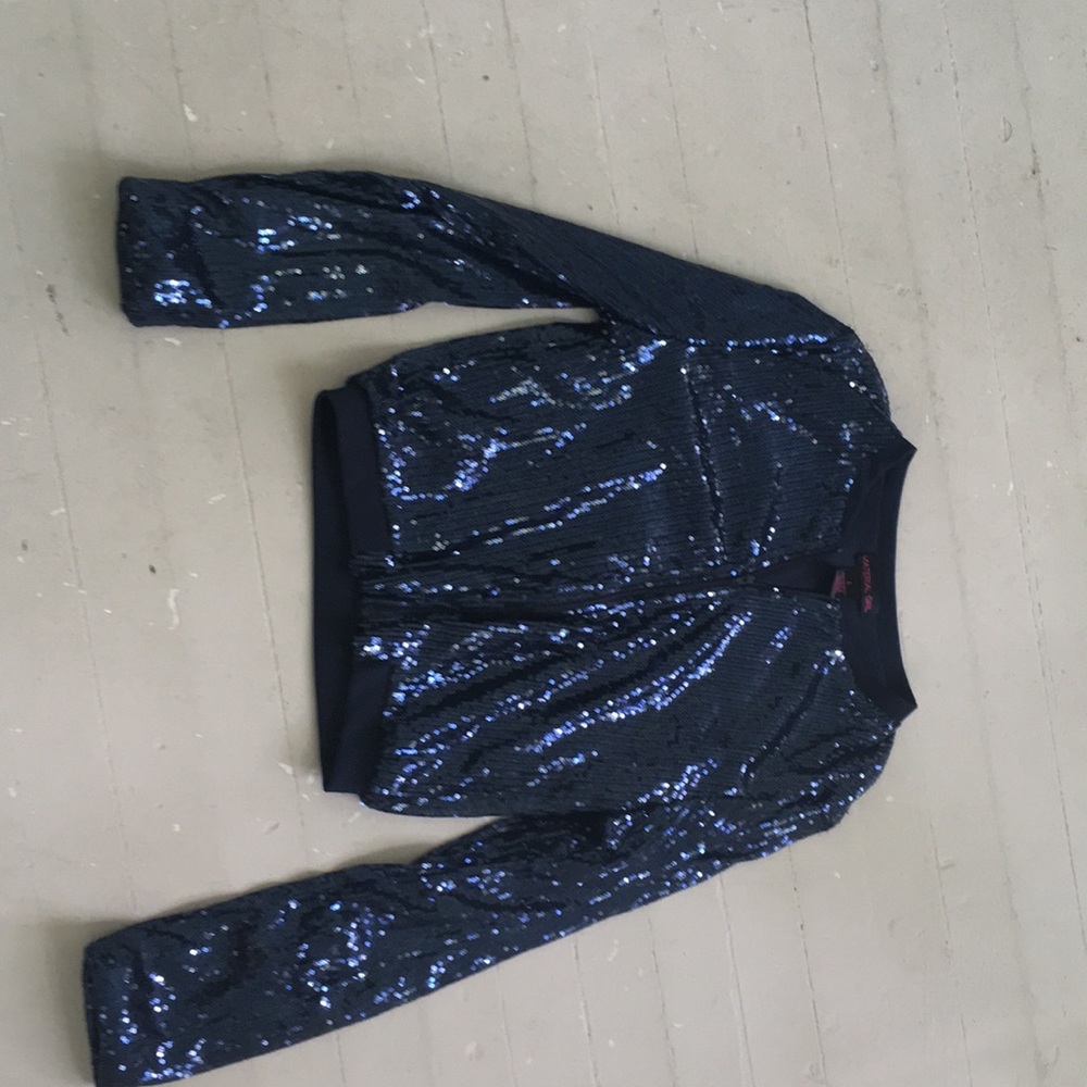 Blue sequined jacket